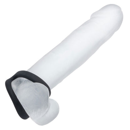 CalExotics Alpha Liquid Silicone Snug Tugger - Black - Waterproof Scrotum Support
