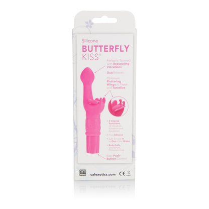 CalExotics Silicone Butterfly Kiss Vibrator with G-Spot Stimulator – Pink
