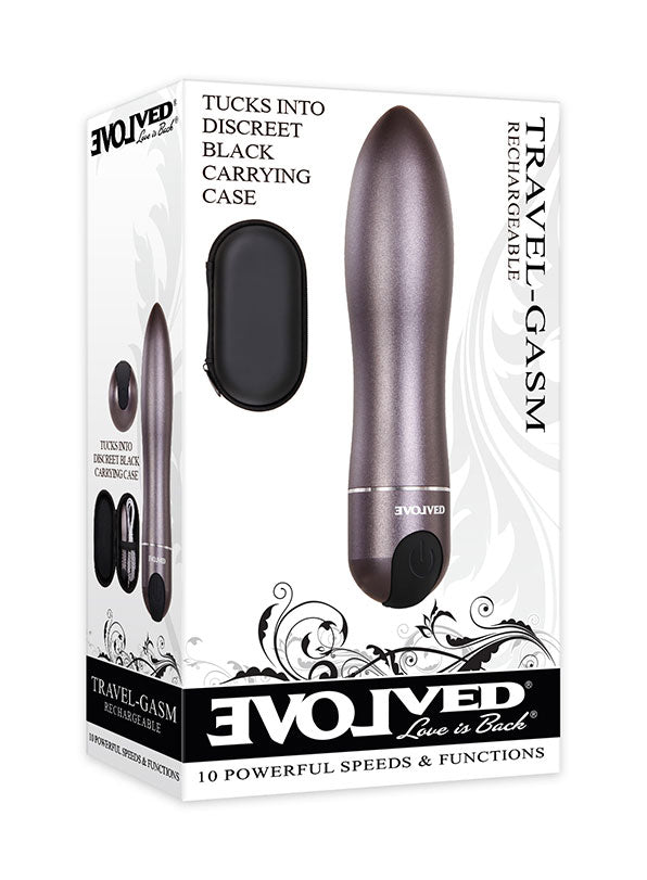 Evolved Novelties Travel-Gasm 10-Speed Waterproof Bullet Vibrator - Gunmetal