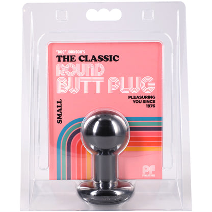 Doc Johnson Round Butt Plug Small Anal Plug, Phthalate-Free, Black