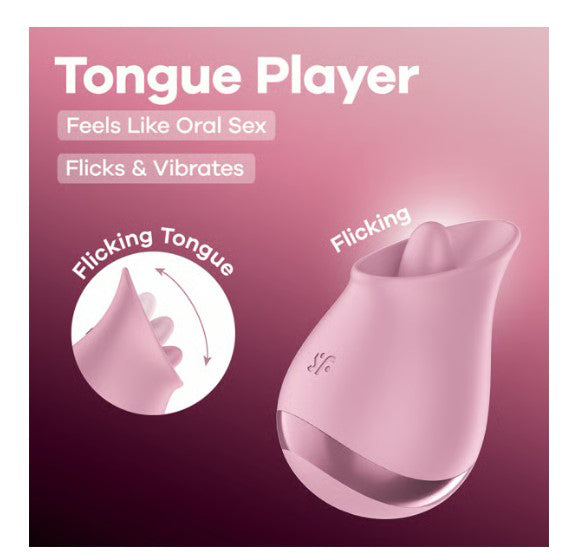 Satisfyer Tongue Player Vibrating Tongue Stimulator – Pink
