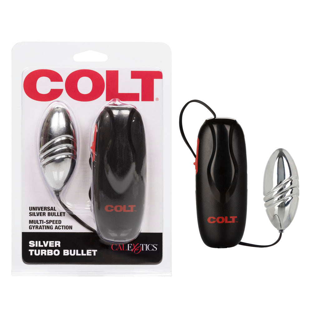 CalExotics Colt Turbo Bullet – Multi-Speed Vibrating Bullet – Silver