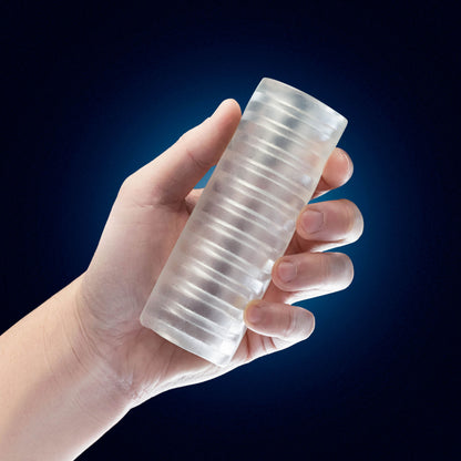 Rize Ribz Glow in the Dark Self-Lubricating Stroker – Clear
