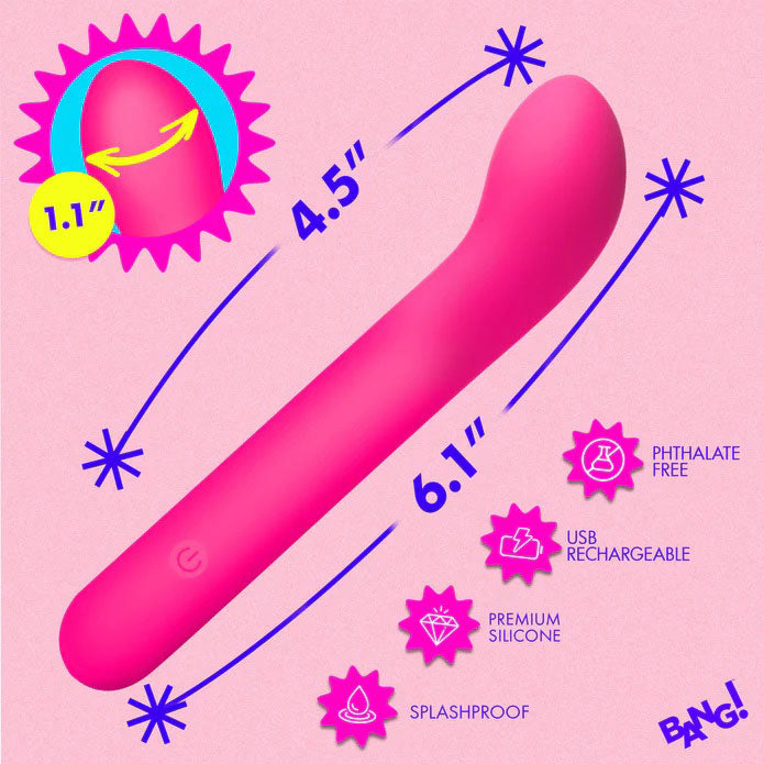 XR Brands G-Spot Flexible Silicone Vibrator – Pink