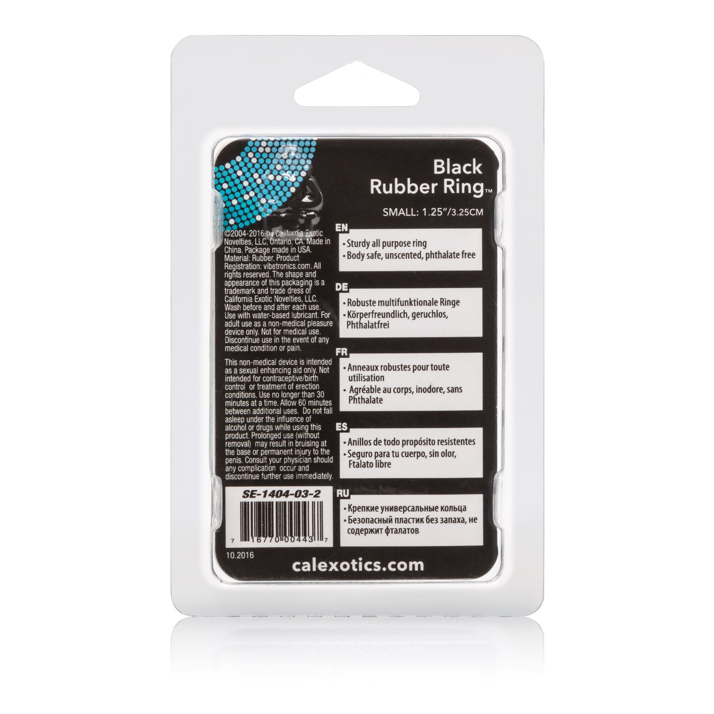 CalExotics Rubber Ring - Small - Black - Rubber Adornment