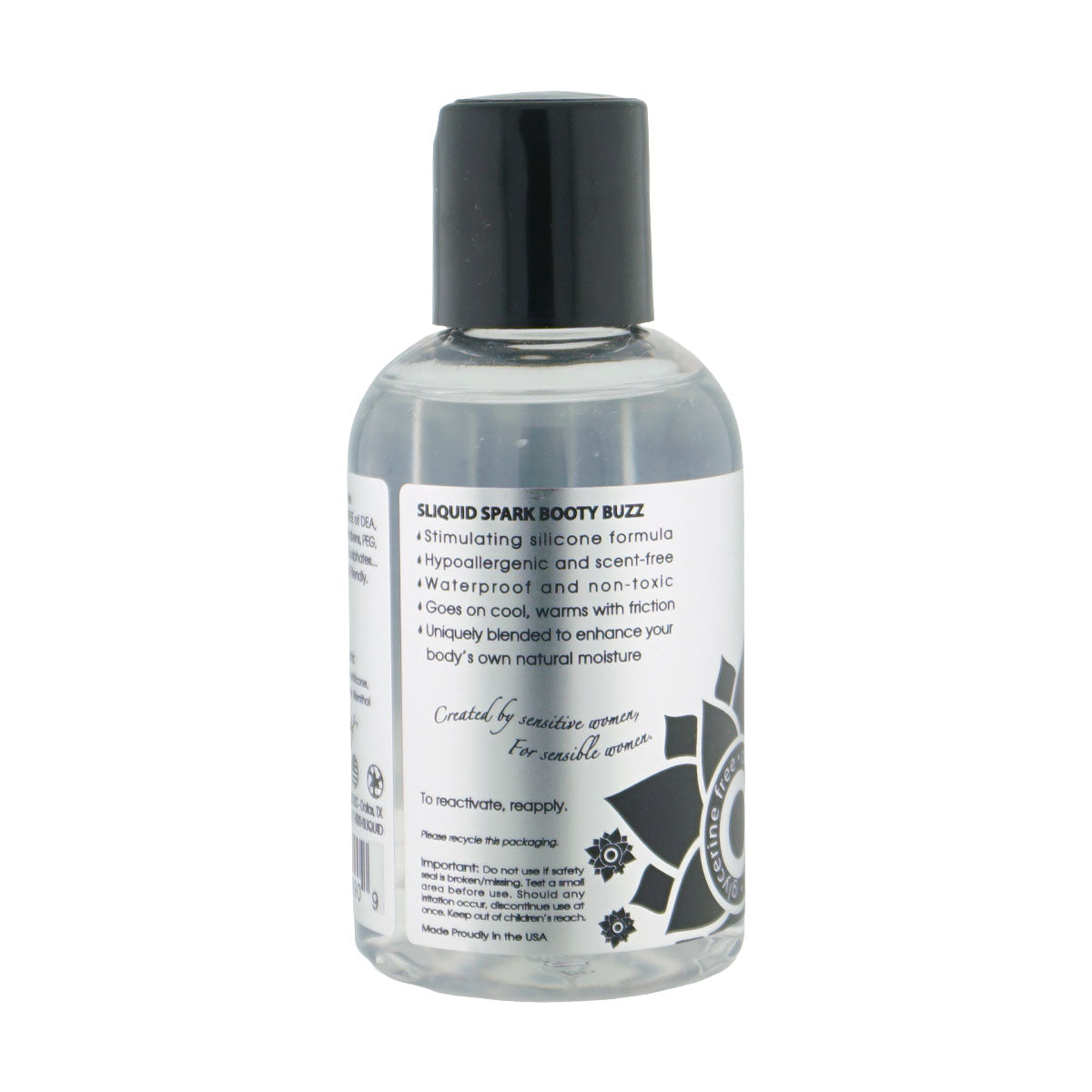 Sliquid Spark Silicone Lubricant 4.2 Oz – Menthol Infused, Waterproof