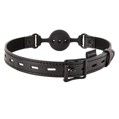 Saffron Breathable Ball Gag – Black – Adjustable Fit