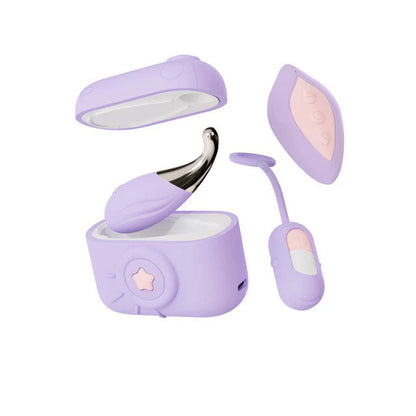Blush Snapstar Vibrator Set with Wireless Remote – Purple