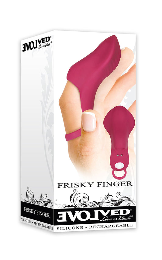 Evolved Novelties Frisky Finger Vibrator – Red – Multi-Function
