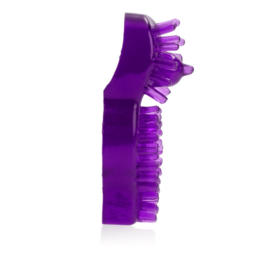 CalExotics Super Stretch Style D Erection Enhancement Ring with Ticklers - Purple