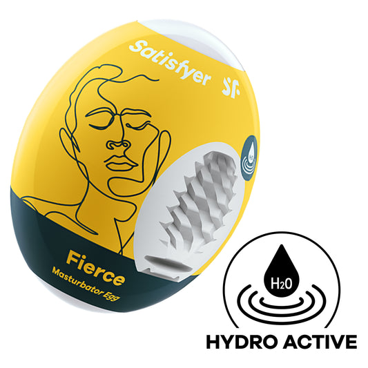 Satisfyer Fierce Masturbator Egg - Skin-like Texture, Yellow