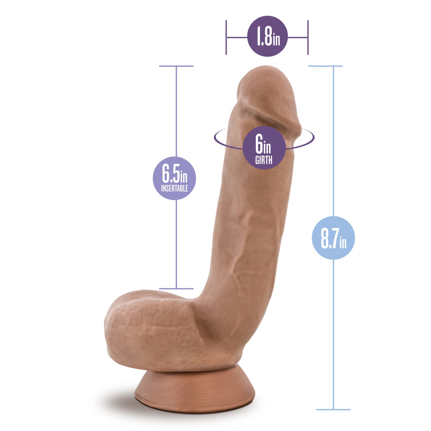 Blush Macho Latin Collection Dual Density Male Stroker with Suction Cup – Beige
