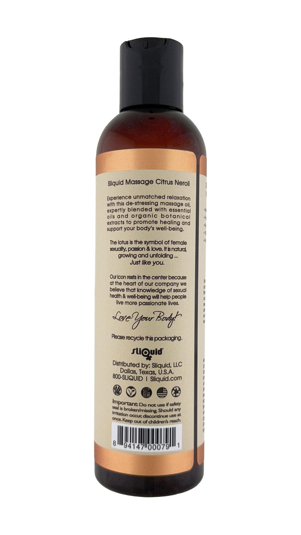 Balance Massage Citrus Neroli Massage Oil - 8.5oz - Natural and Vegan