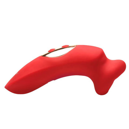 XR Brands Plump Kiss Sucking and Vibrating Clitoral Stimulator – Red