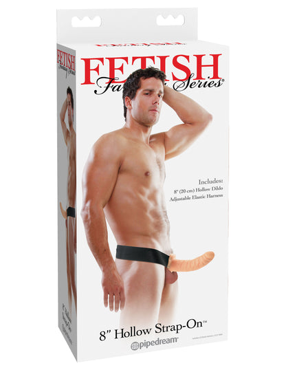 Pipedream Fetish Fantasy Series 8 Inch Hollow Strap-On - Flesh