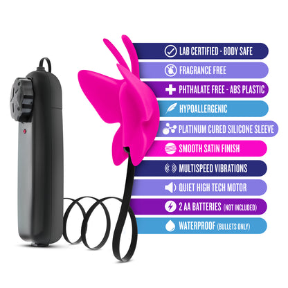 Blush Luxe Butterfly Teaser – Vibrating Toy with Multi-Speed Functionality – Fuschia