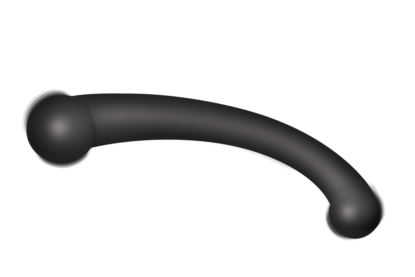 XR Brands 10x Vibra-Crescent Dual Ended Dildo with Powerful Vibration - Black