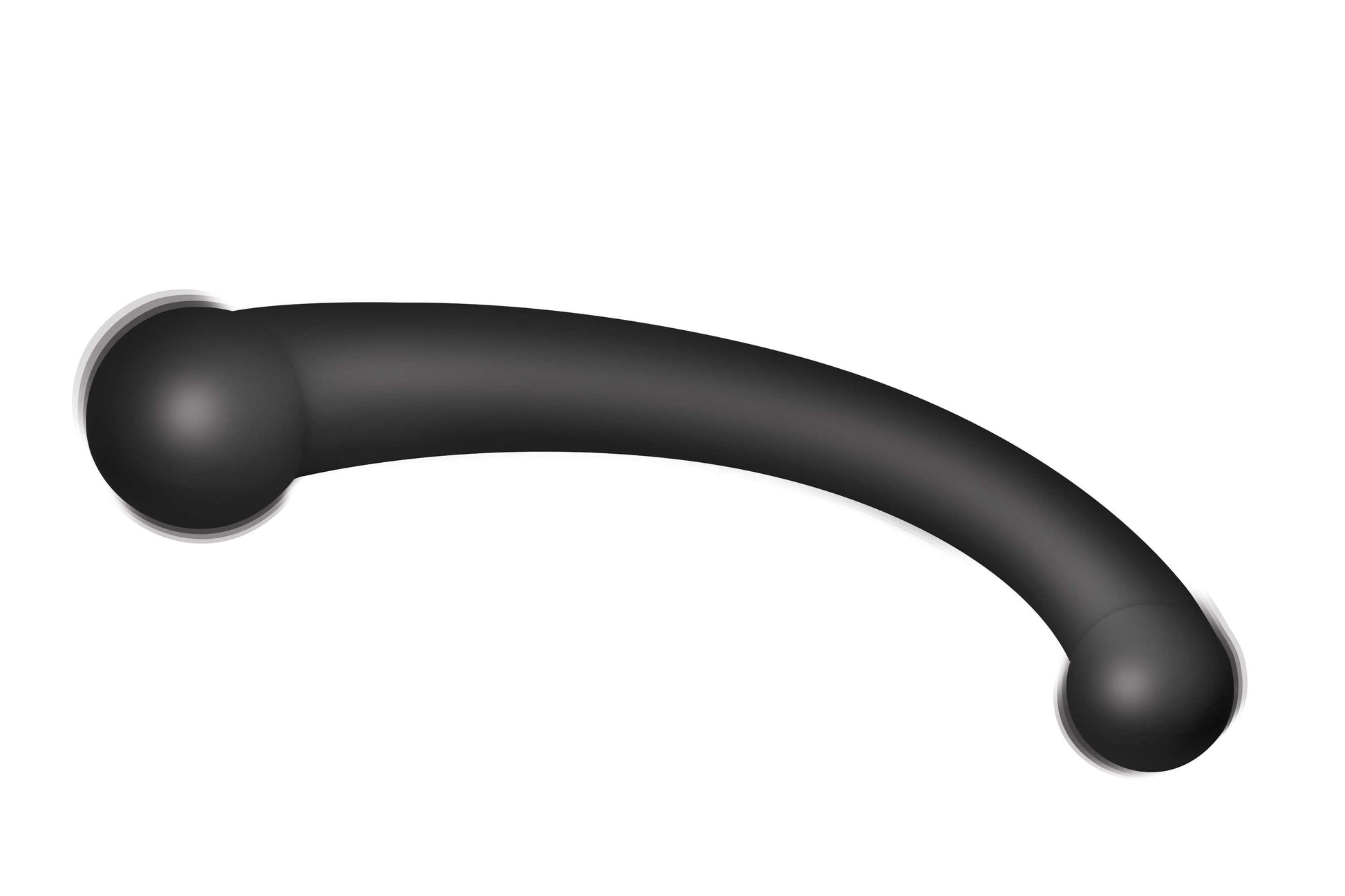 XR Brands 10x Vibra-Crescent Dual Ended Dildo with Powerful Vibration - Black