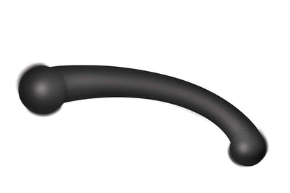 XR Brands 10x Vibra-Crescent Dual Ended Dildo with Powerful Vibration - Black