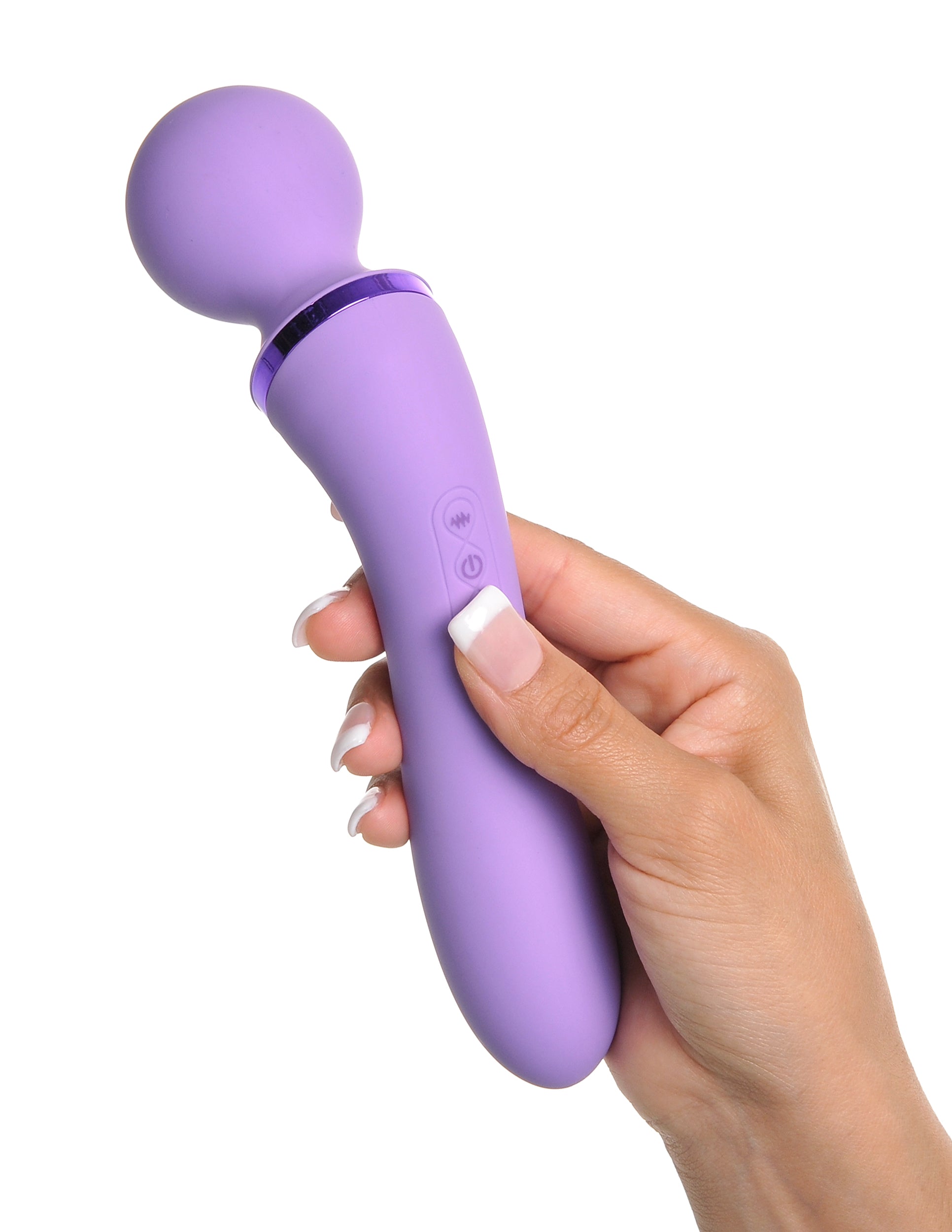 Pipedream Duo Wand Massage-Her - Purple - Multi-Function Vibrator
