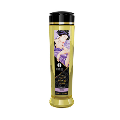 Shunga Sensation Erotic Massage Oil - Lavender - 8 Fl. Oz.