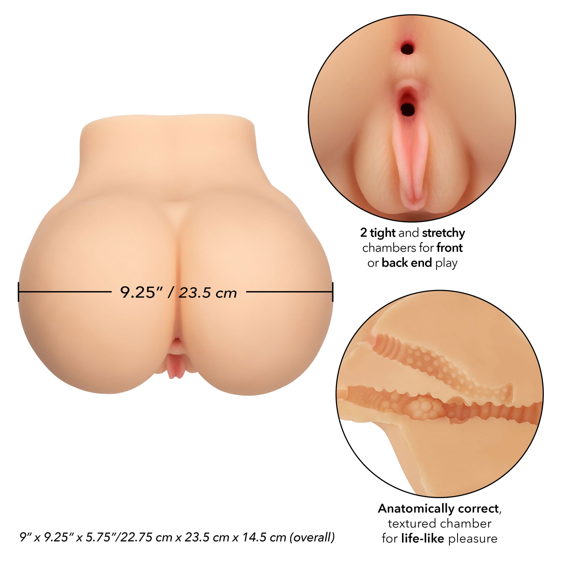 CalExotics Stroke It BBL Booty – Realistic Stroker – Ivory