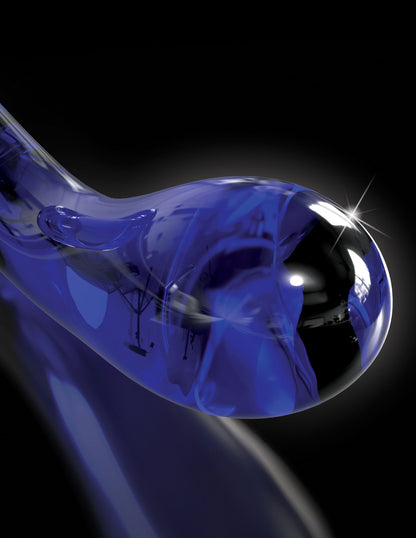 Pipedream Icicles No. 89 G-Spot Glass Wand with Silicone Suction Cup - Blue