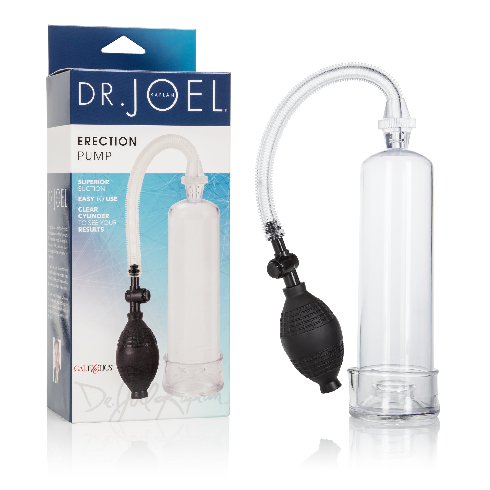 Dr. Joel Kaplan Erection Pump – Clear Cylinder Pump with EZ Squeeze Bulb