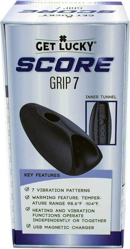 Score Grip 7 Vibrating and Warming Masturbator – Black
