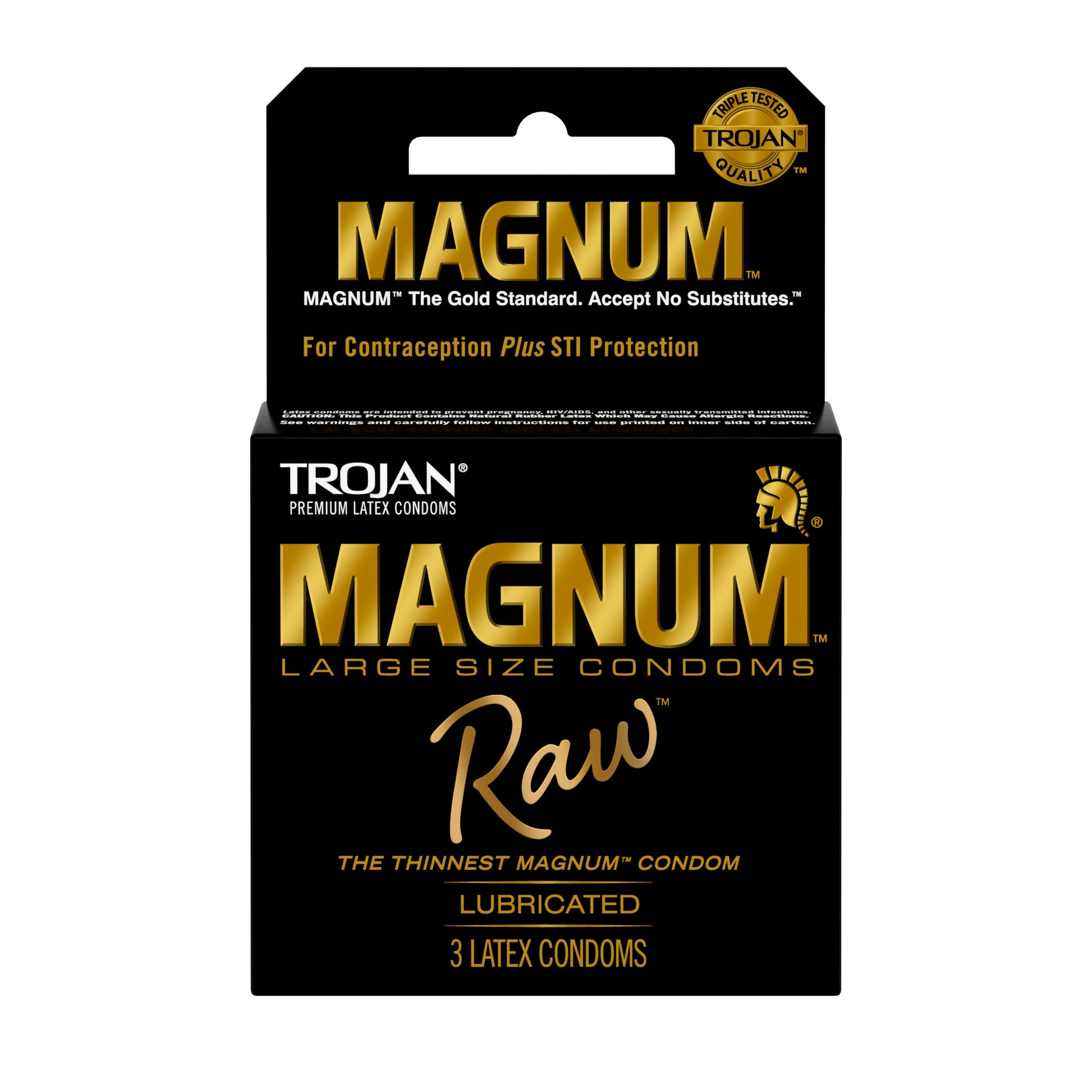 Trojan Magnum Raw Large Condoms – Ultra Thin with Silky Smooth Lubrication