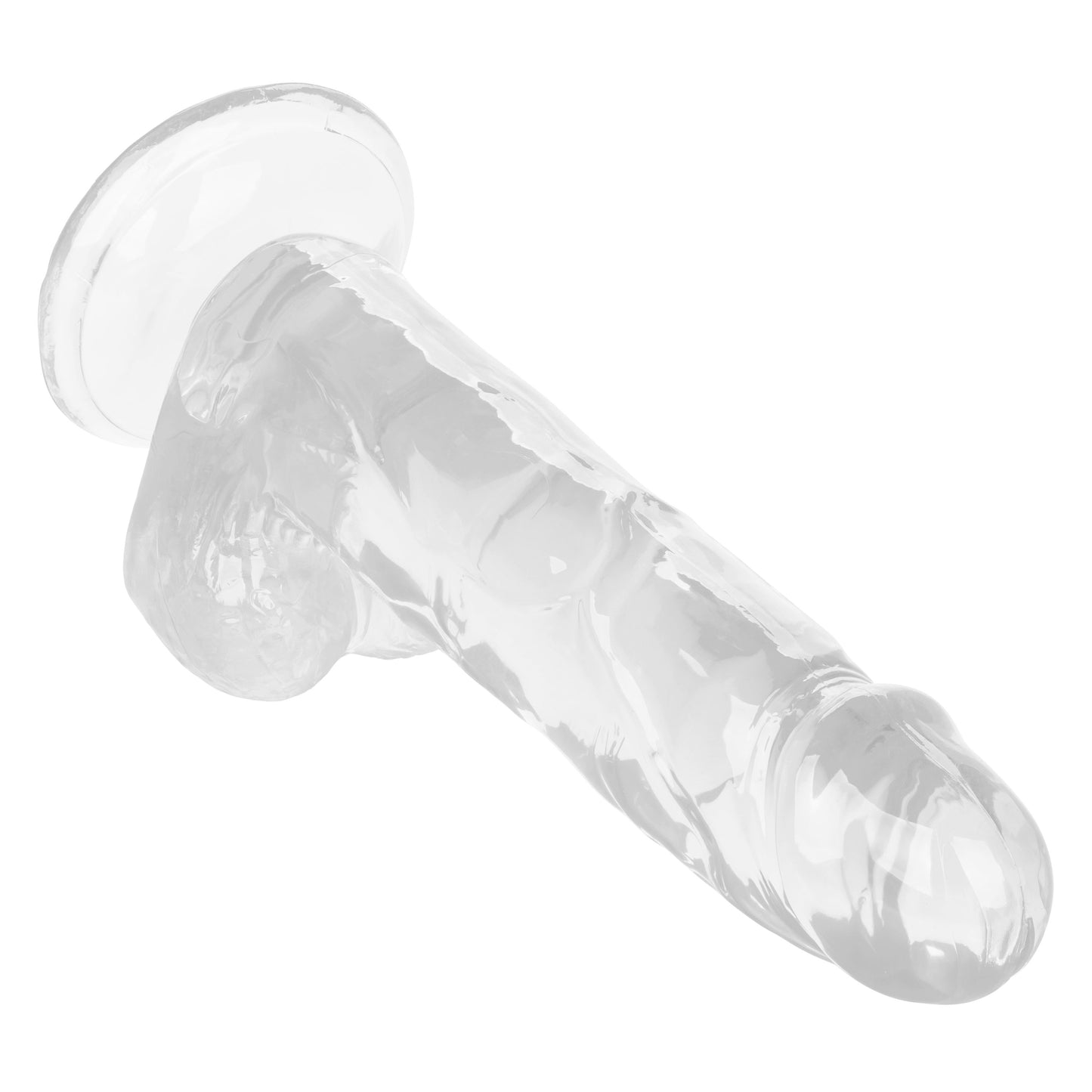 CalExotics 6-Inch Size Queen Realistic Dildo with Suction Cup - Clear