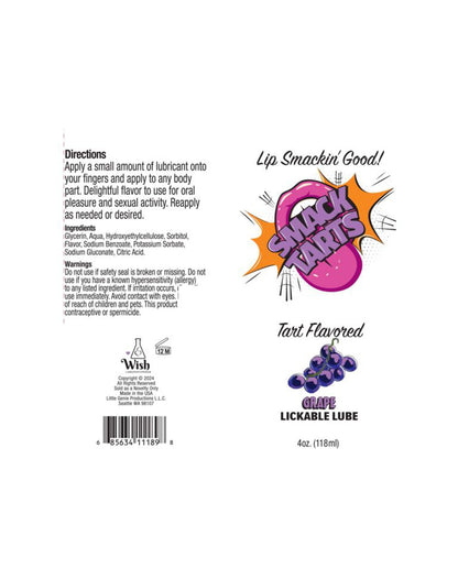 Little Genie Smack Tarts Lickable Flavored Lubricant – Grape