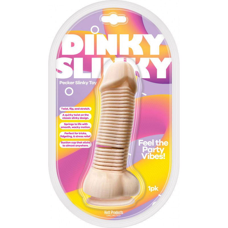Dinky Slinky Pecker Spring Toy with Suction Cup – Beige