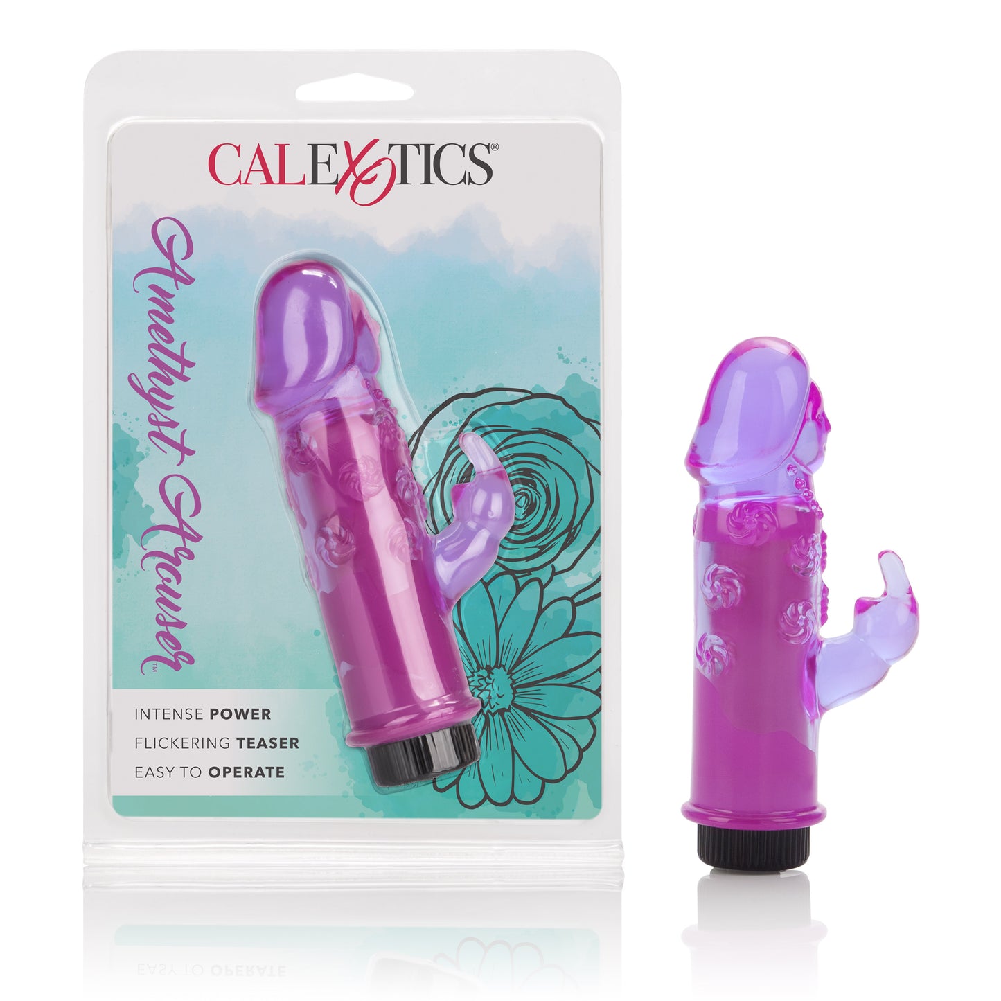 CalExotics Amethyst Arouser Dual Tongued Stimulator - Purple