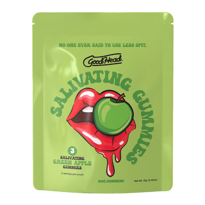 Goodhead Salivating Gummies - Green Apple Flavor - 24 Pack Display