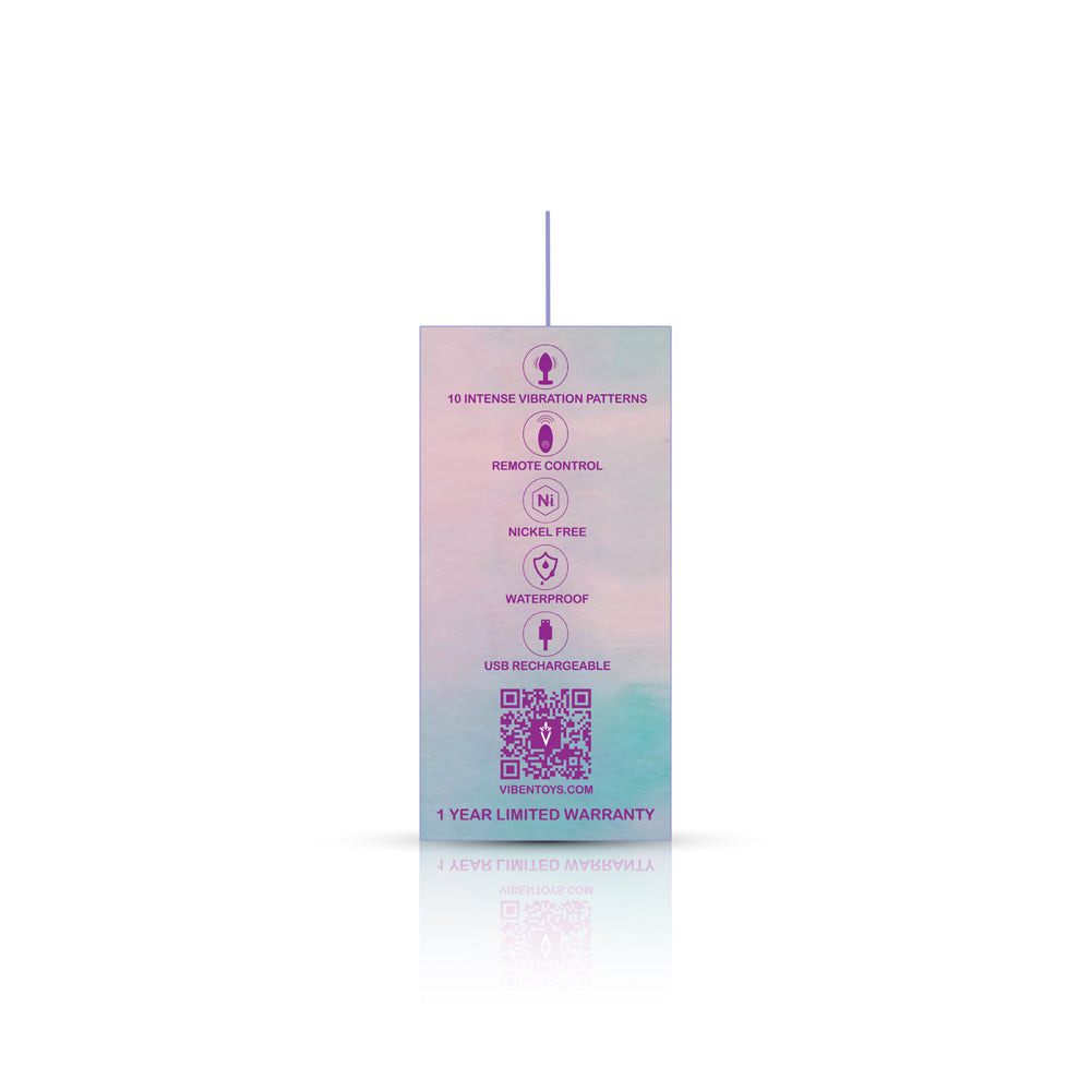 Viben Cheeky Charms Small Vibrating Anal Plug with Remote Control - Pink