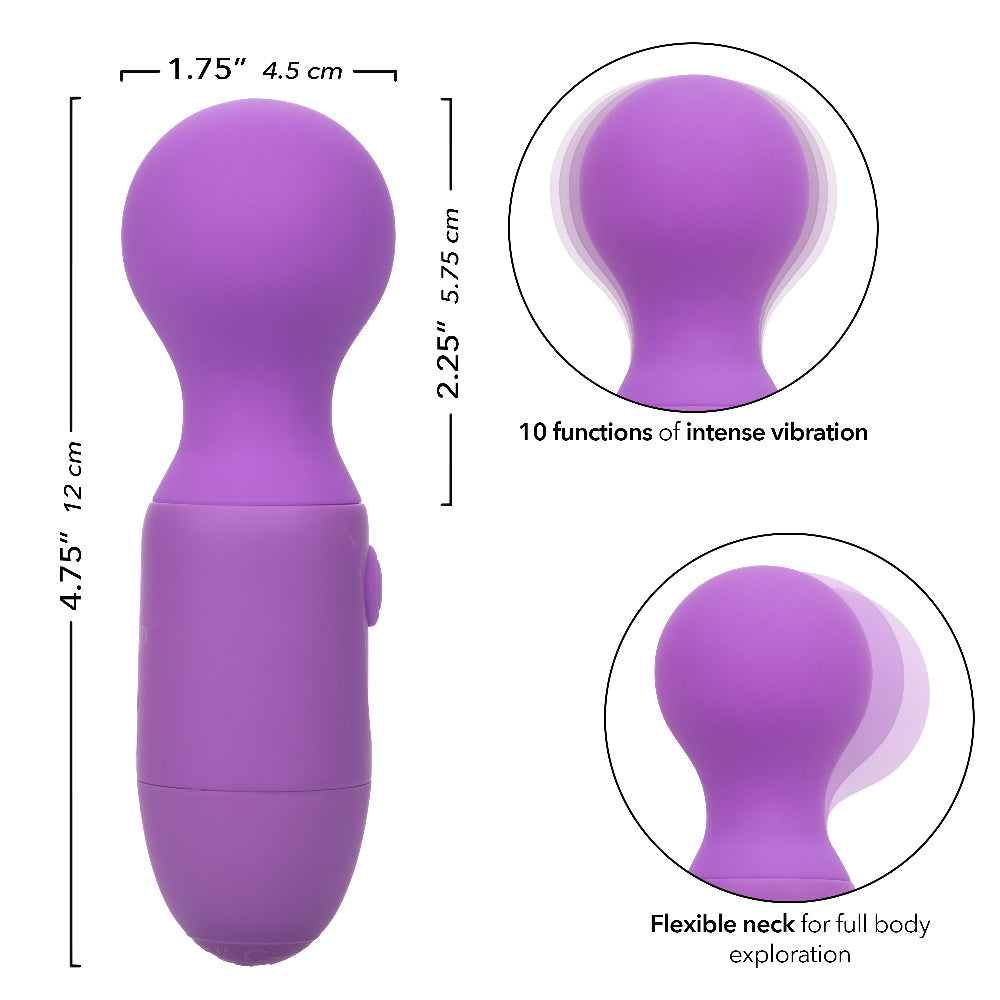 CalExotics First Time Rechargeable Massager – Purple – Waterproof Multi-Function Vibrator