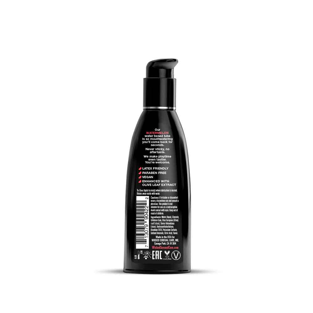Wicked Aqua Watermelon Flavored Water Based Intimate Lubricant – 4 Fl. Oz.