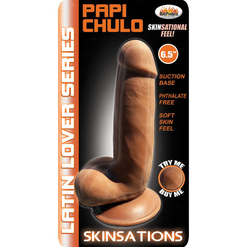 Skinsations Papi Chulo 6.5 Inches Realistic Dildo with Suction Cup - Brown