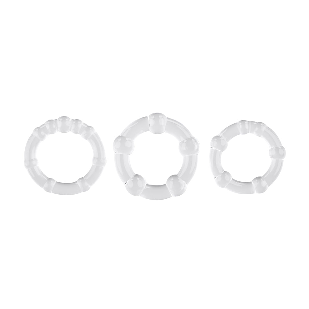 Evolved Novelties Erection Rings - 3-Ring Collection for Enhanced Support - Clear