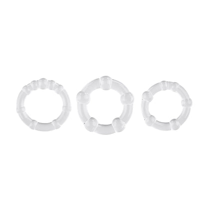 Evolved Novelties Erection Rings - 3-Ring Collection for Enhanced Support - Clear