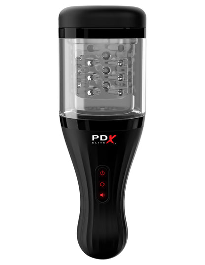 Pipedream PDX Elite Talk Dirty Rotobator – Automated Rotating Male Masturbator – Clear