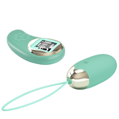 Pretty Love Mina Vibrating Remote Control Egg - Turquoise - 10 Vibration Settings