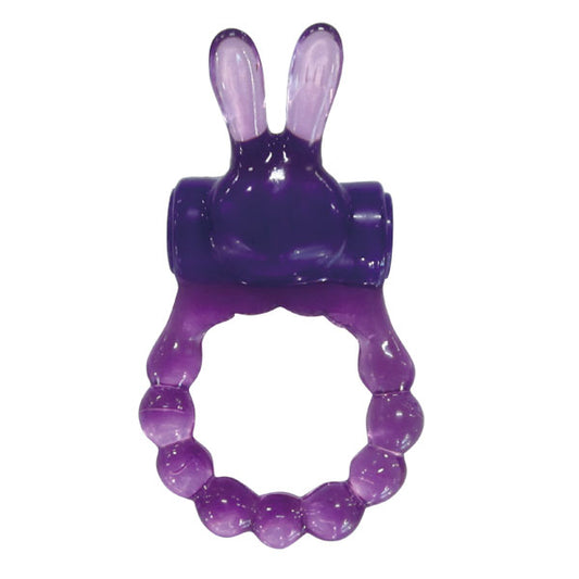Top Cat Toys Vibrating Bunny Ring – Purple – Single Speed