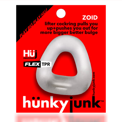 Zoid Trapazoid Lifter Cockring - Clear Ice - Silicone Blend