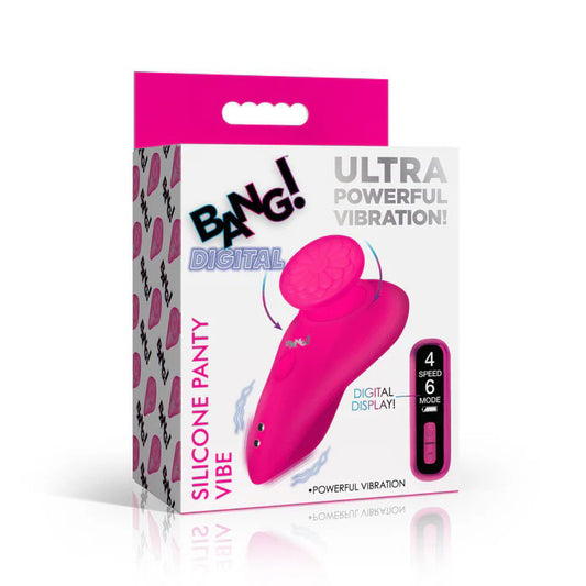 XR Brands Silicone Panty Vibe with Digital Remote - Pink