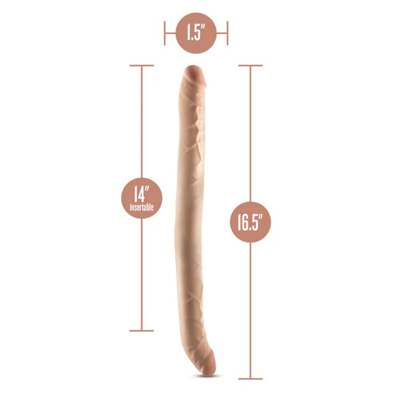 Dr. Skin Plus 16.5-Inch Posable Double Dong - Beige