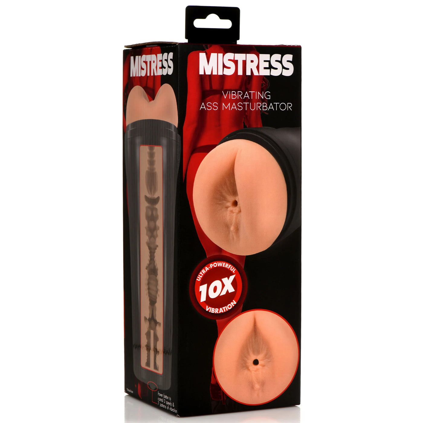 Mistress Vibrating Ass Masturbator - Medium - Beige