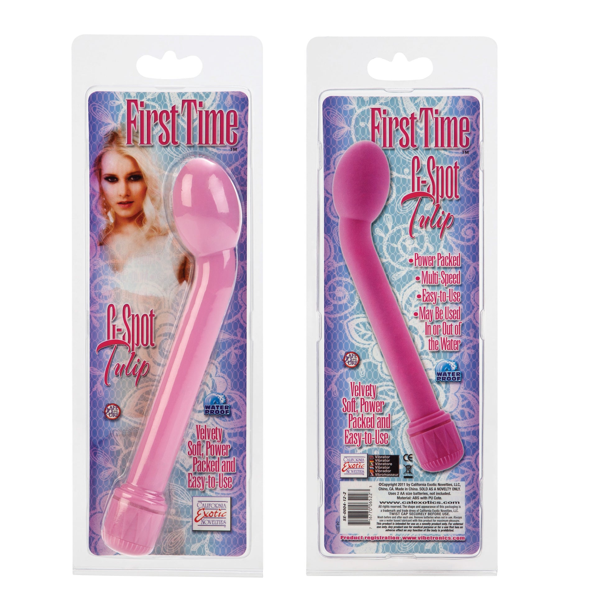 CalExotics First Time G-Spot Tulip Vibe – Multi-Speed Waterproof Vibrator – Pink