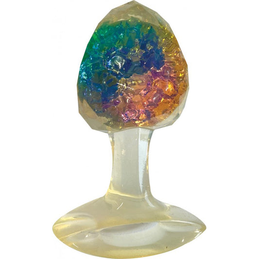 Cotton Candy Joy Gems Topaz Butt Plug – Multi-Color, Body-Safe Silicone